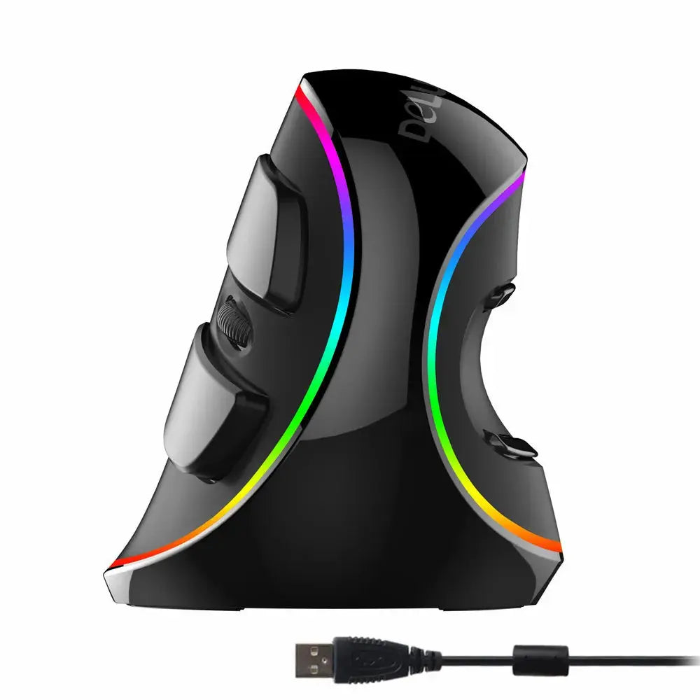 Delux M618 PLUS Ergonomics Vertical Gaming Mouse 6 Buttons 4000 DPI RGB Wired/Wireless Right Hand Mice For PC Laptop Computer Bureauclear.com