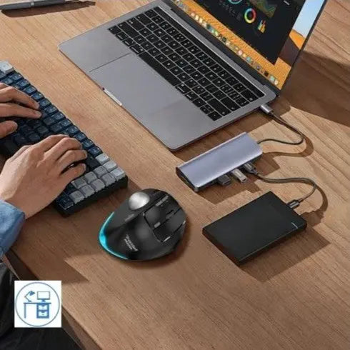 Souris ergonomique A boule 3D bureau