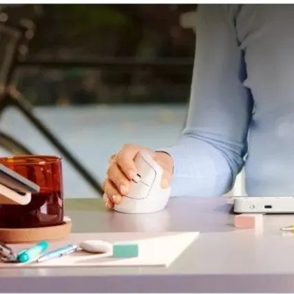 souris ergonomique verticale femme blanc