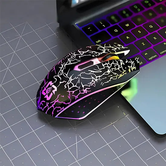 souris sans fil gaming noire pc