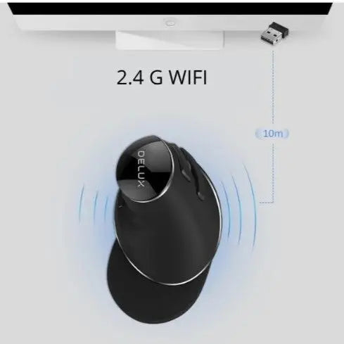 Souris verticale de jeu ergonomique noir
