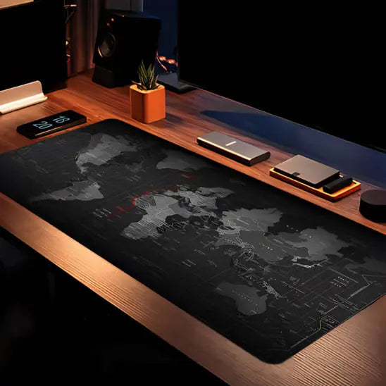 tapis de souris xxl bois noir
