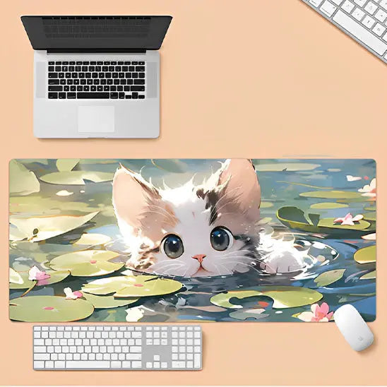 Tapis de souris XXL Mon minou nénuphar