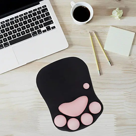 tapis de souris ergonomique bureau blanc pc