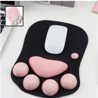 tapis de souris ergonomique rose blanc