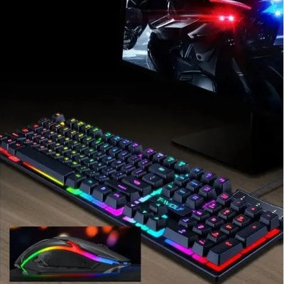 clavier et souris gamer ensemble colorés