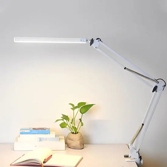 Lampe de bureau Led à pince blanc