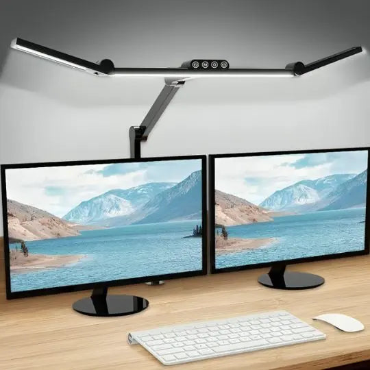 Lampe de bureau à LED puissante double écran