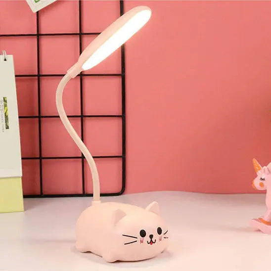 lampe de bureau enfant chat rose
