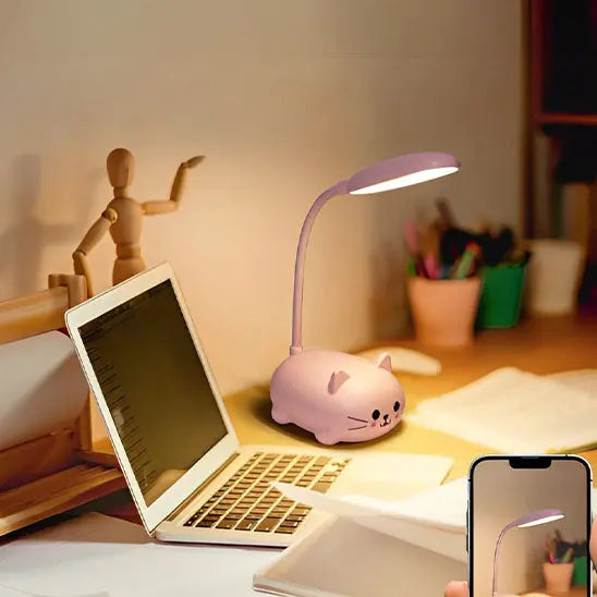 lampe de bureau enfant chat ordinateur