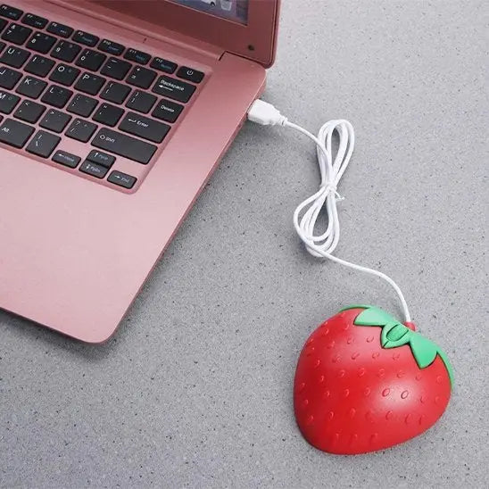 souris filaire rouge pc rose