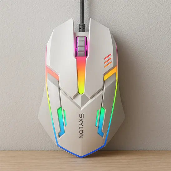 souris filaire pour gamer blanche debout 