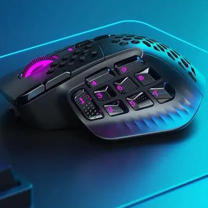 Souris filaire pour gamer mauve