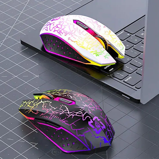 souris sans fil gaming noir blanche