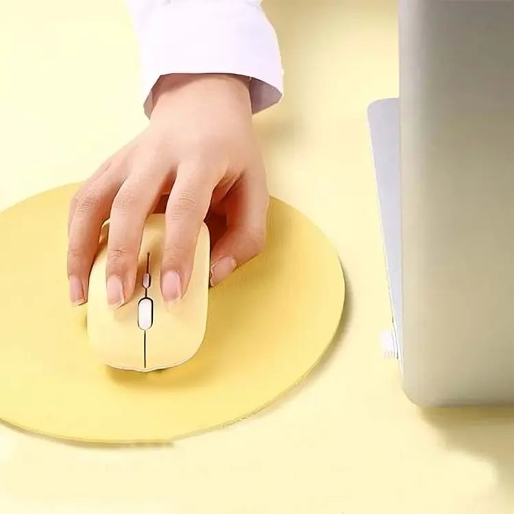 Souris sans fil silencieuse jaune