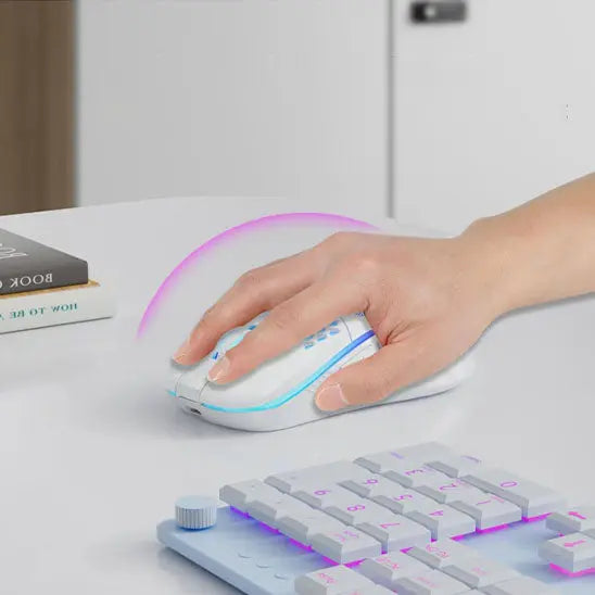 souris sans fils gaming rose