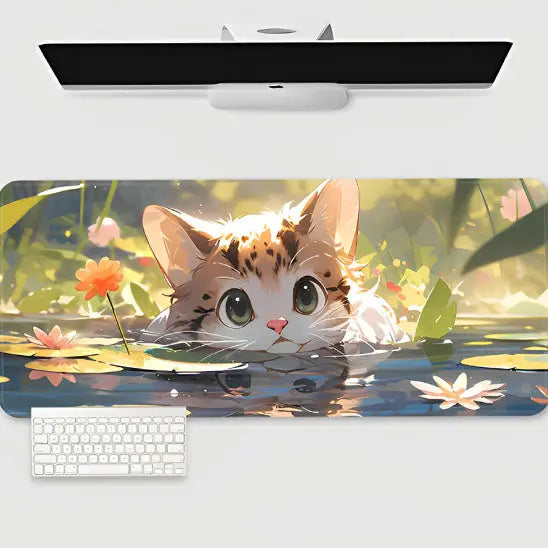 Tapis de souris XXL Mon minou fleur