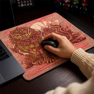 tapis de souris de gamer orange