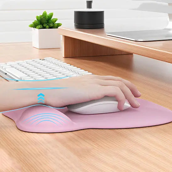 Tapis de souris ergonomique rose