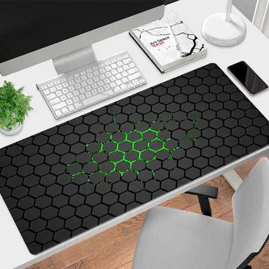 Tapis de souris gamer noir et vert