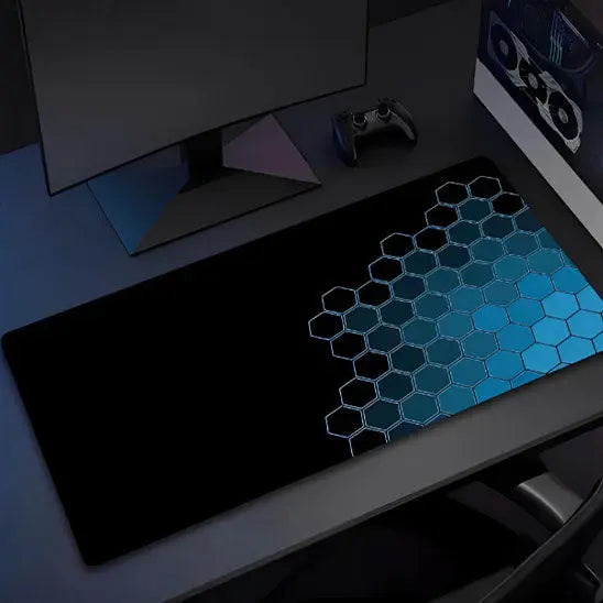 Tapis de souris gamer bleu noir