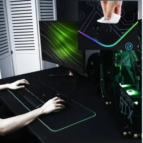 Tapis de souris gaming grandRGB antidérapant
