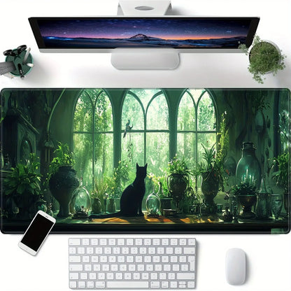Tapis de souris vert chats clavier ecran