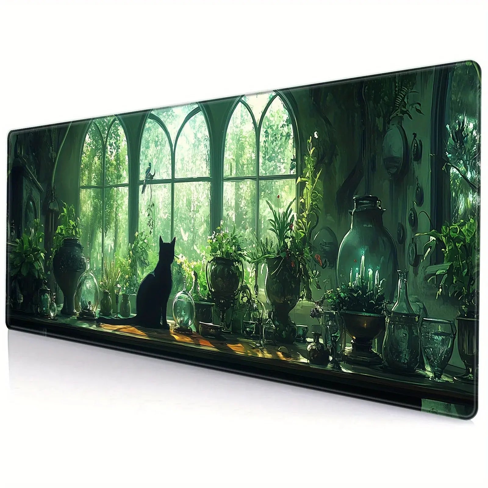 Tapis de souris vert chats xxl