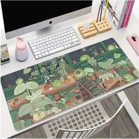 Tapis de souris vert bureau blanc