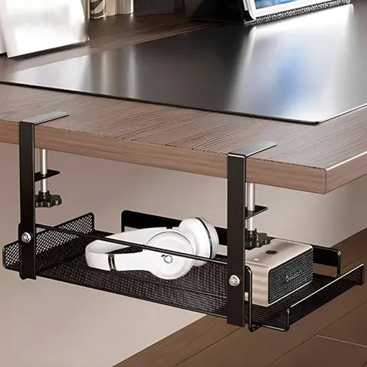 organisation de bureau noir