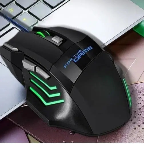 souris sans fil gamer verte pc